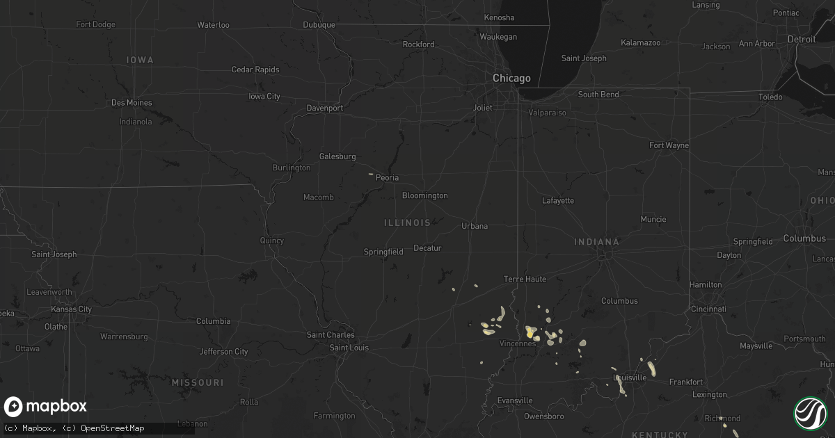 Hail map in Illinois on September 18, 2026