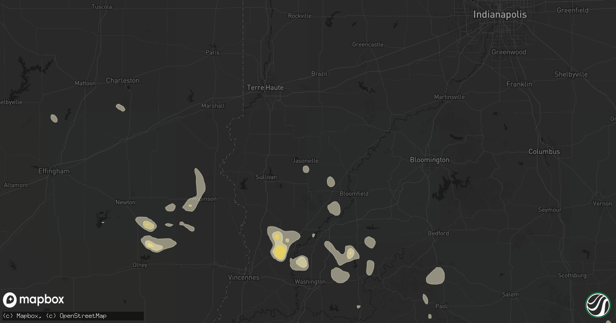 Hail map in Jasonville, IN on September 18, 2026