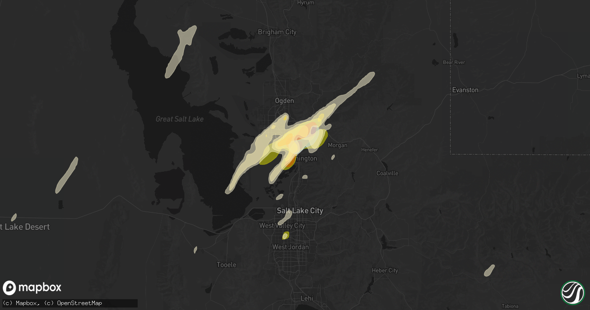 Hail map in Kaysville, UT on September 18, 2026