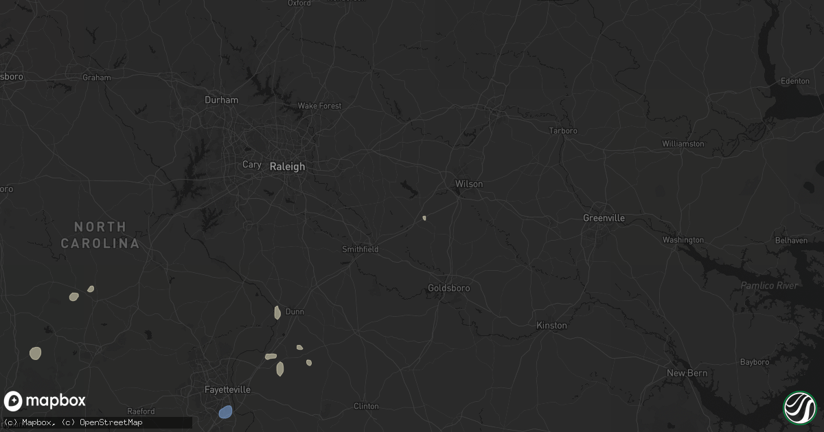 Hail map in Kenly, NC on September 18, 2026
