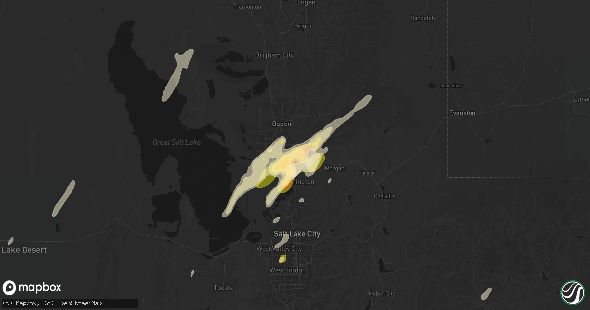 Hail map in Layton, UT on September 18, 2026