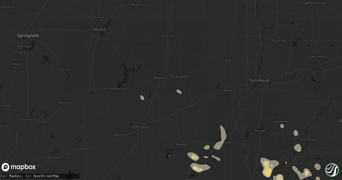 Hail map in Lerna, IL on September 18, 2026