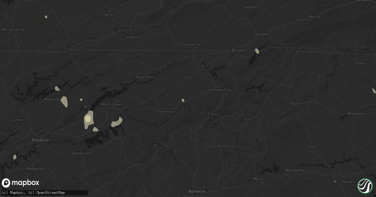 Hail map in Limestone, TN on September 18, 2026