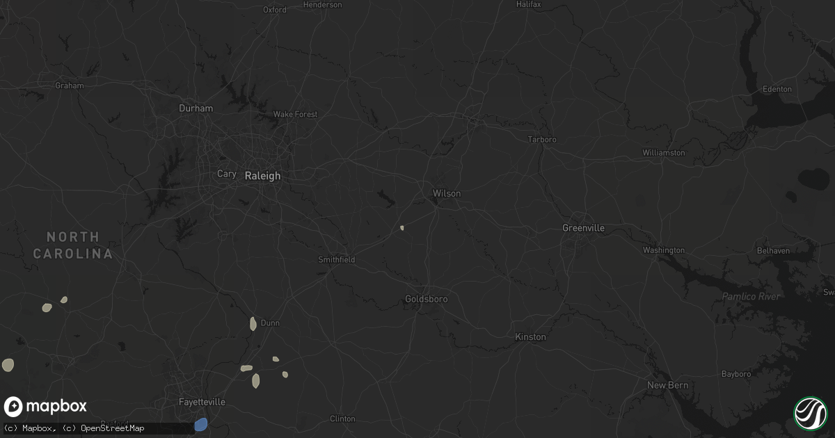 Hail map in Lucama, NC on September 18, 2026