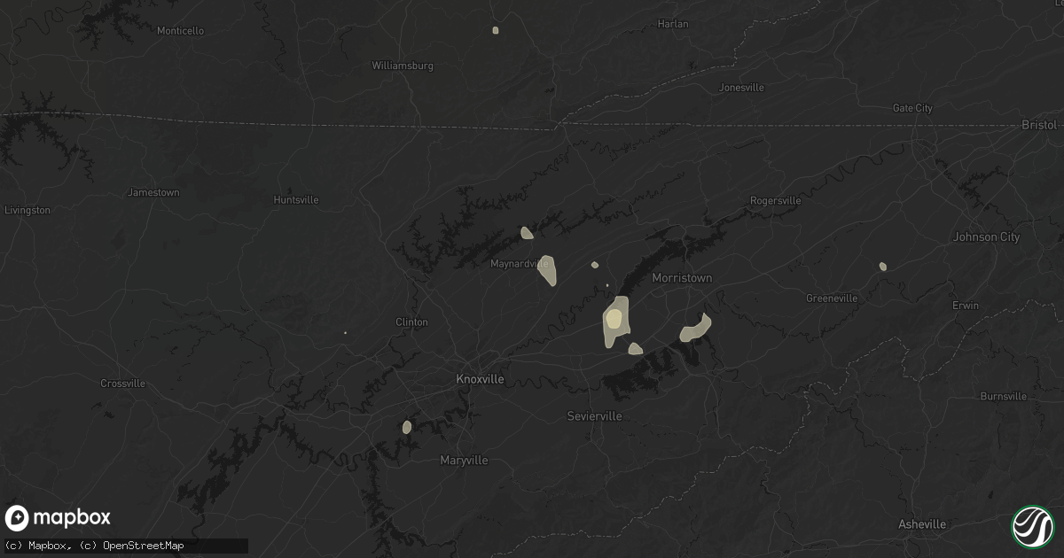 Hail map in Luttrell, TN on September 18, 2026