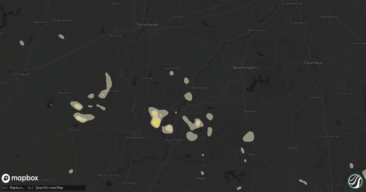 Hail map in Lyons, IN on September 18, 2026