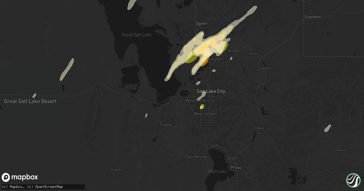 Hail map in Magna, UT on September 18, 2026