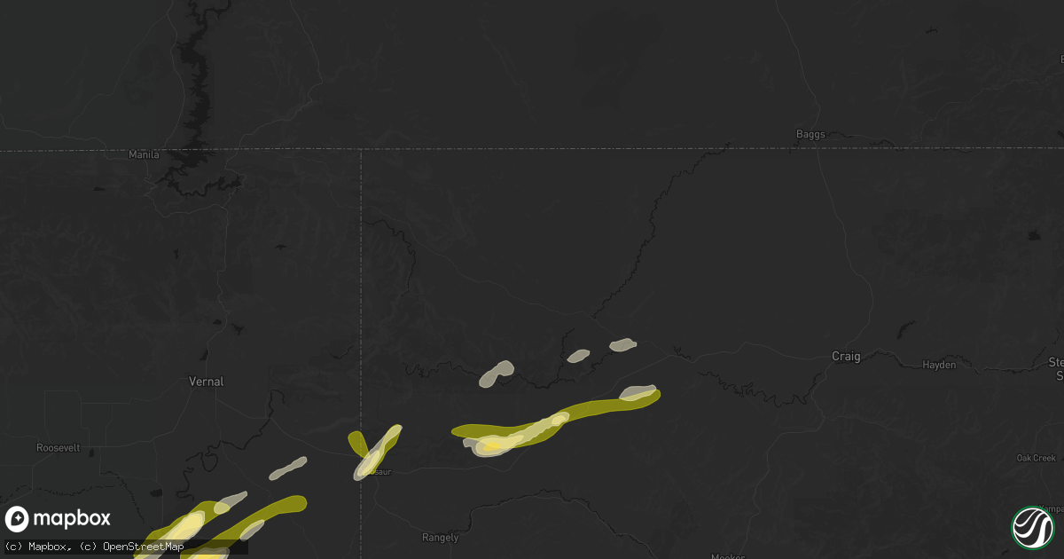 Hail map in Maybell, CO on September 18, 2026