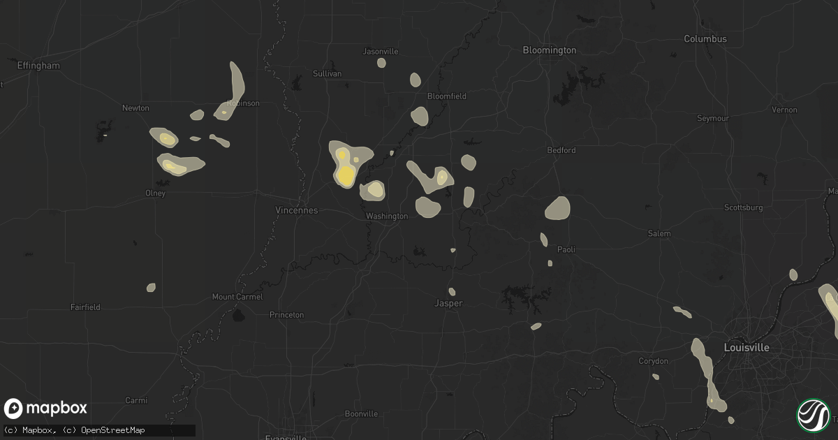 Hail map in Montgomery, IN on September 18, 2026