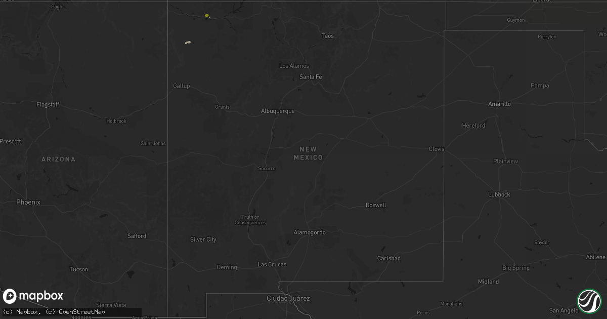 Hail map in New Mexico on September 18, 2026