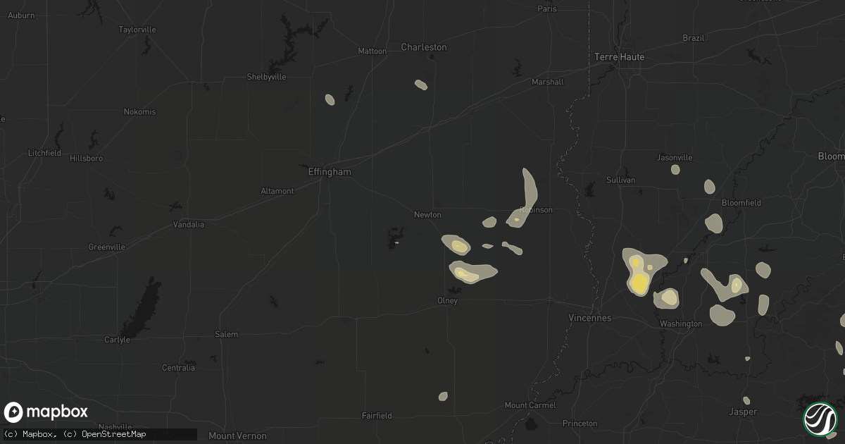Hail map in Newton, IL on September 18, 2026