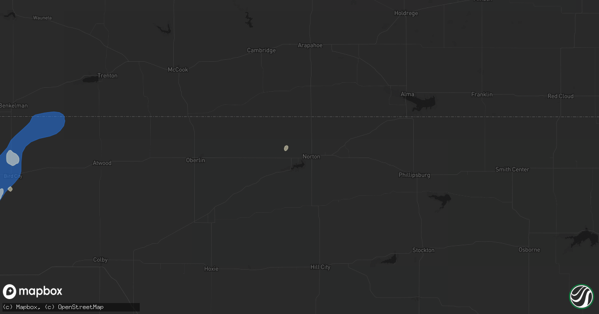 Hail map in Norton, KS on September 18, 2026
