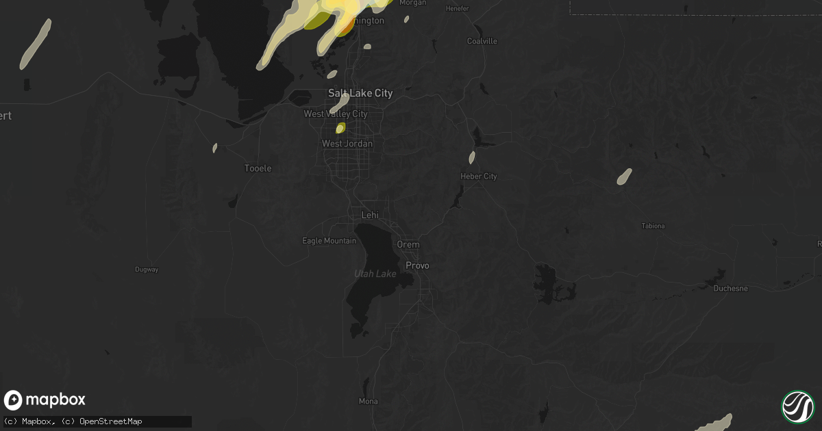 Hail map in Pleasant Grove, UT on September 18, 2026