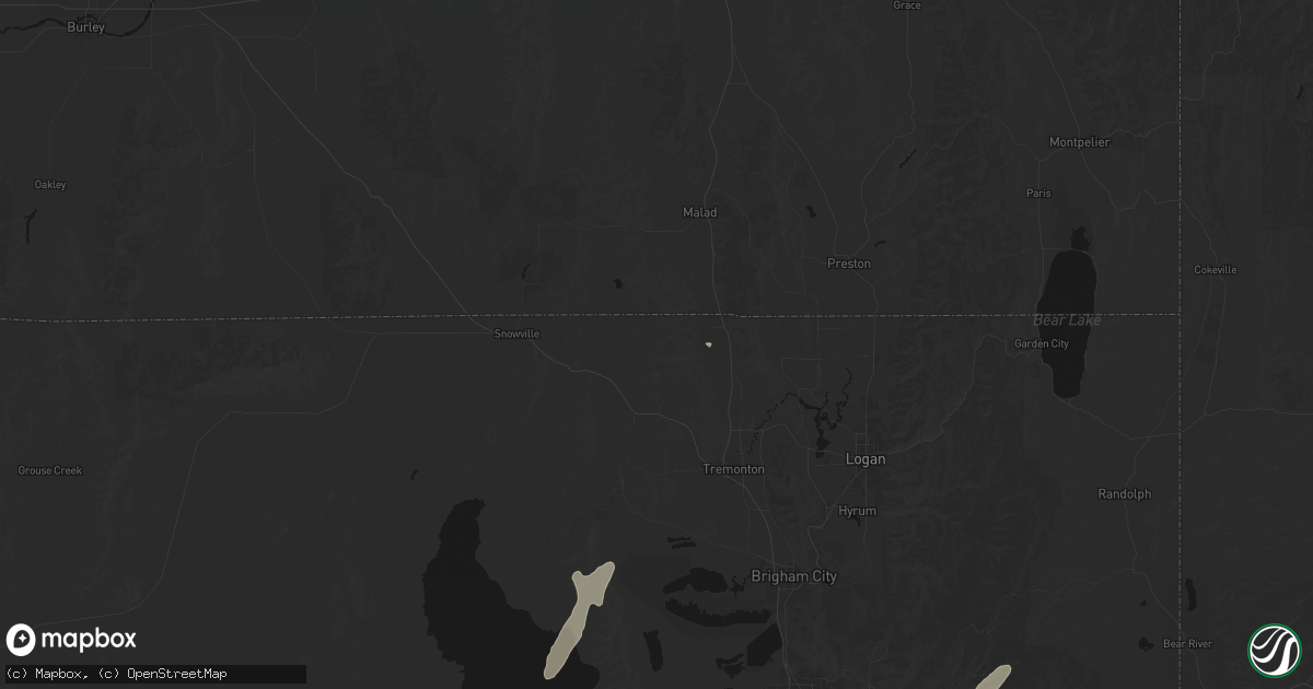 Hail map in Portage, UT on September 18, 2026