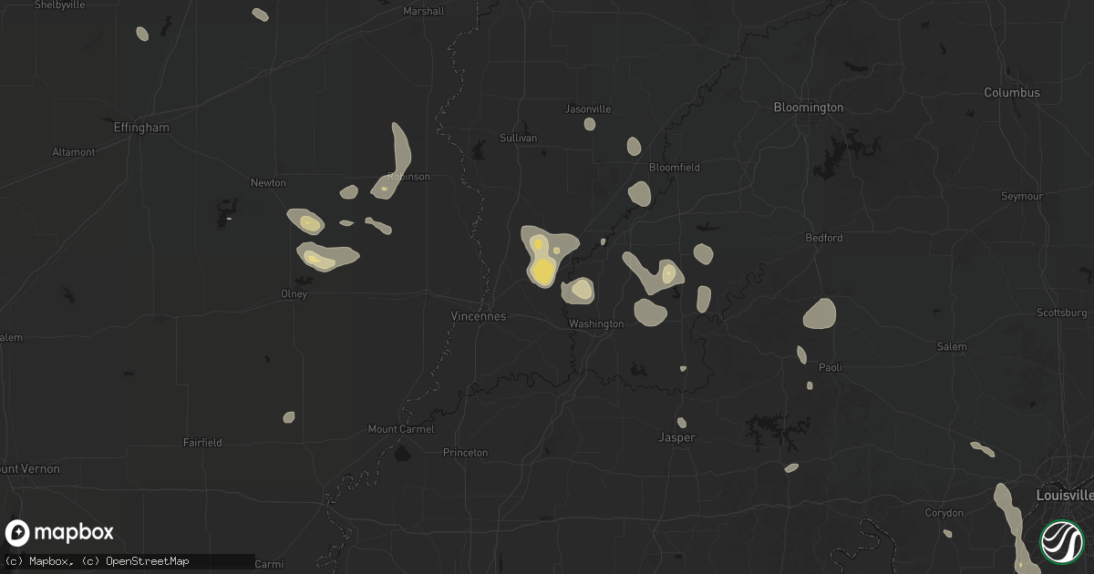 Hail map in Ragsdale, IN on September 18, 2026