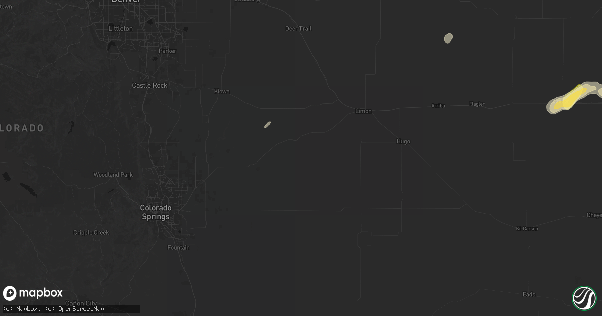 Hail map in Ramah, CO on September 18, 2026