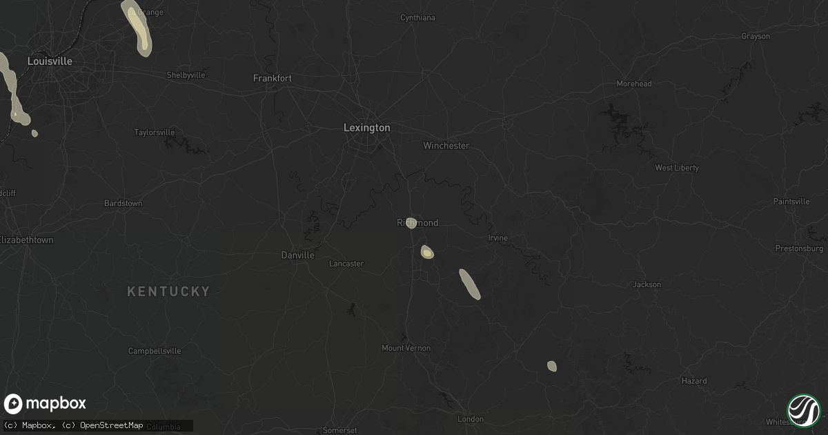 Hail map in Richmond, KY on September 18, 2026