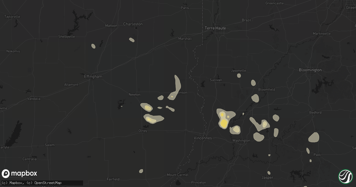 Hail map in Robinson, IL on September 18, 2026