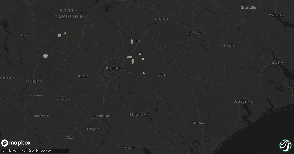 Hail map in Roseboro, NC on September 18, 2026