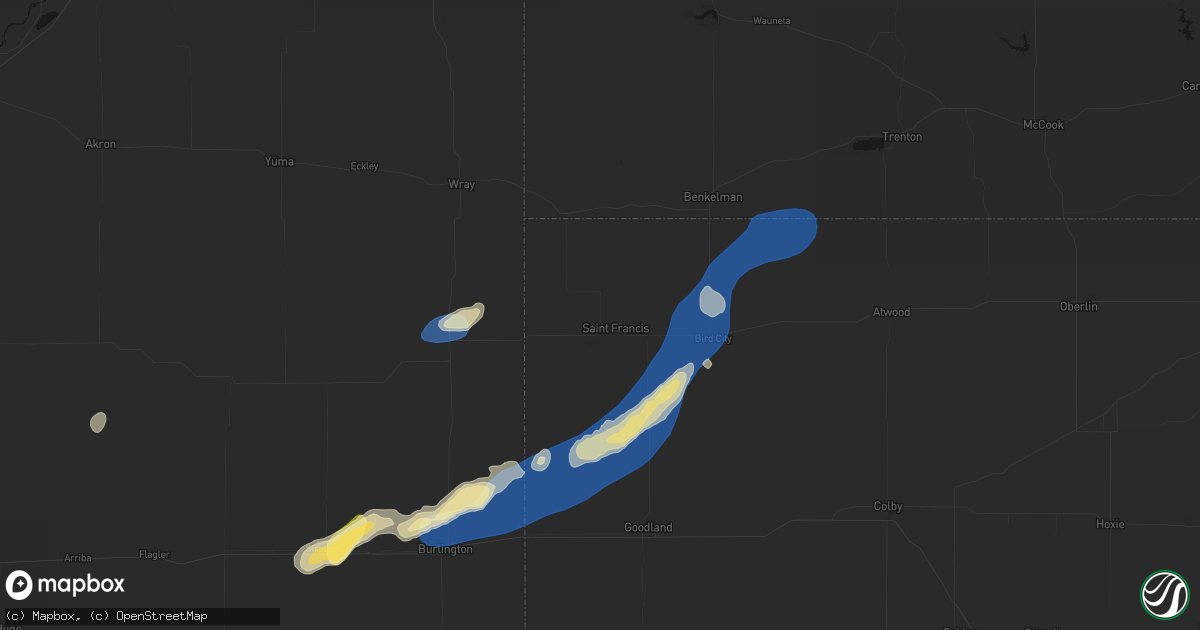 Hail map in Saint Francis, KS on September 18, 2026