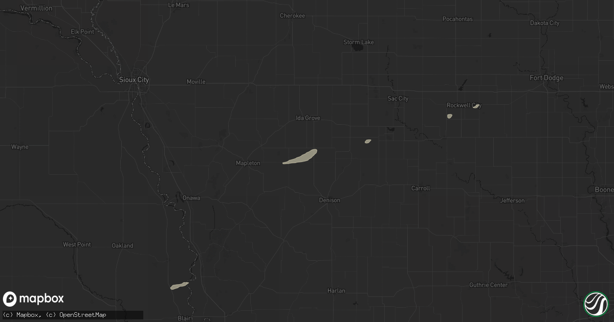 Hail map in Schleswig, IA on September 18, 2026