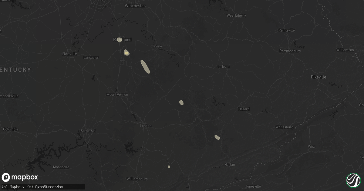 Hail map in Sextons Creek, KY on September 18, 2026