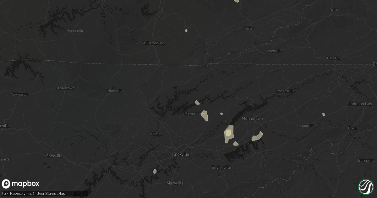 Hail map in Sharps Chapel, TN on September 18, 2026