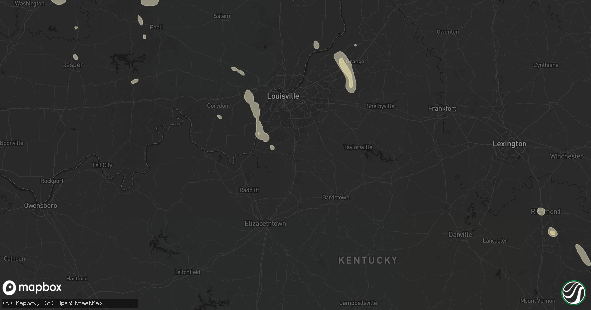 Hail map in Shepherdsville, KY on September 18, 2026