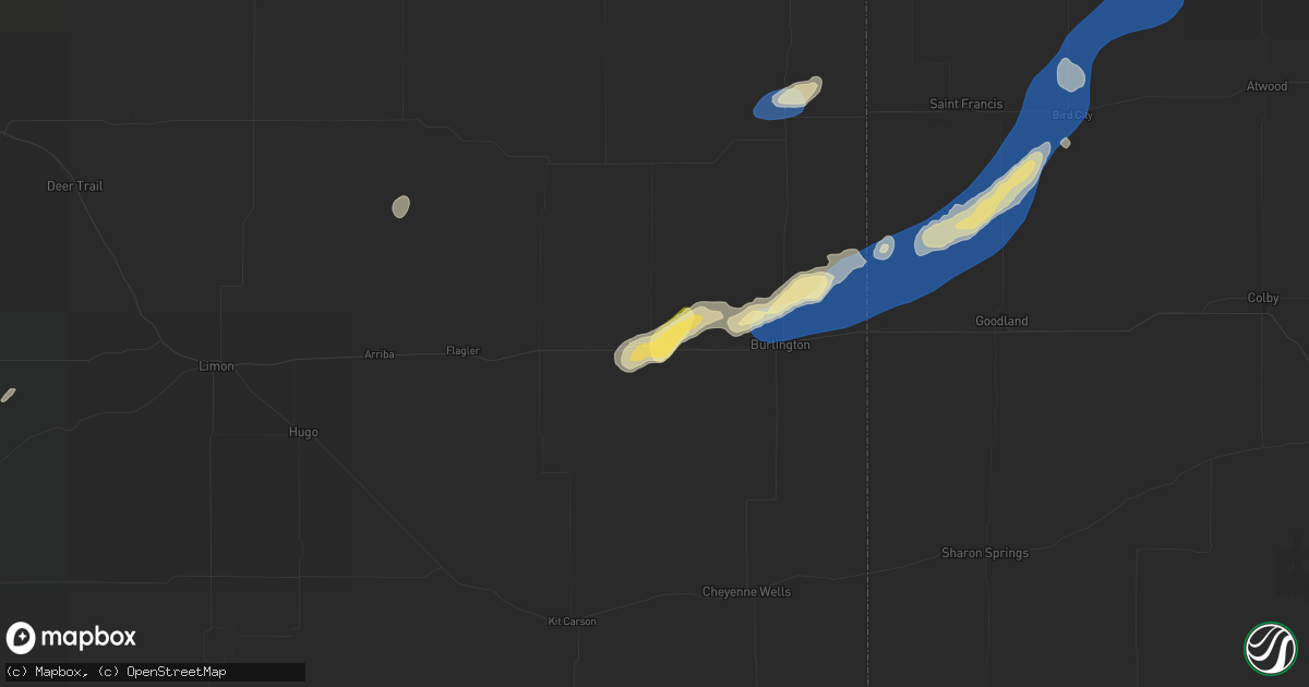 Hail map in Stratton, CO on September 18, 2026