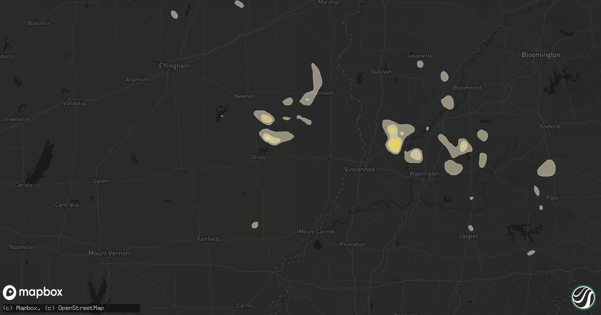 Hail map in Sumner, IL on September 18, 2026