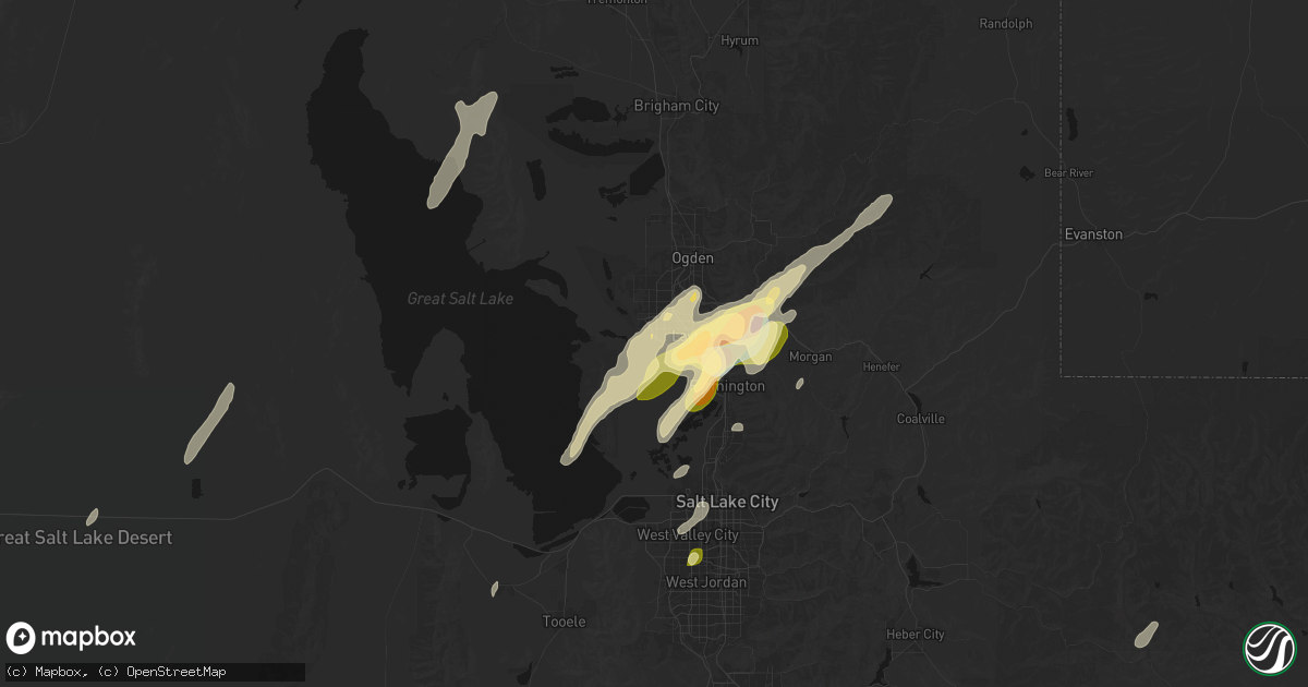Hail map in Syracuse, UT on September 18, 2026