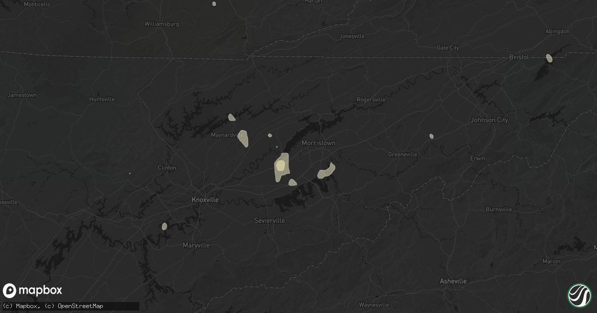 Hail map in Talbott, TN on September 18, 2026