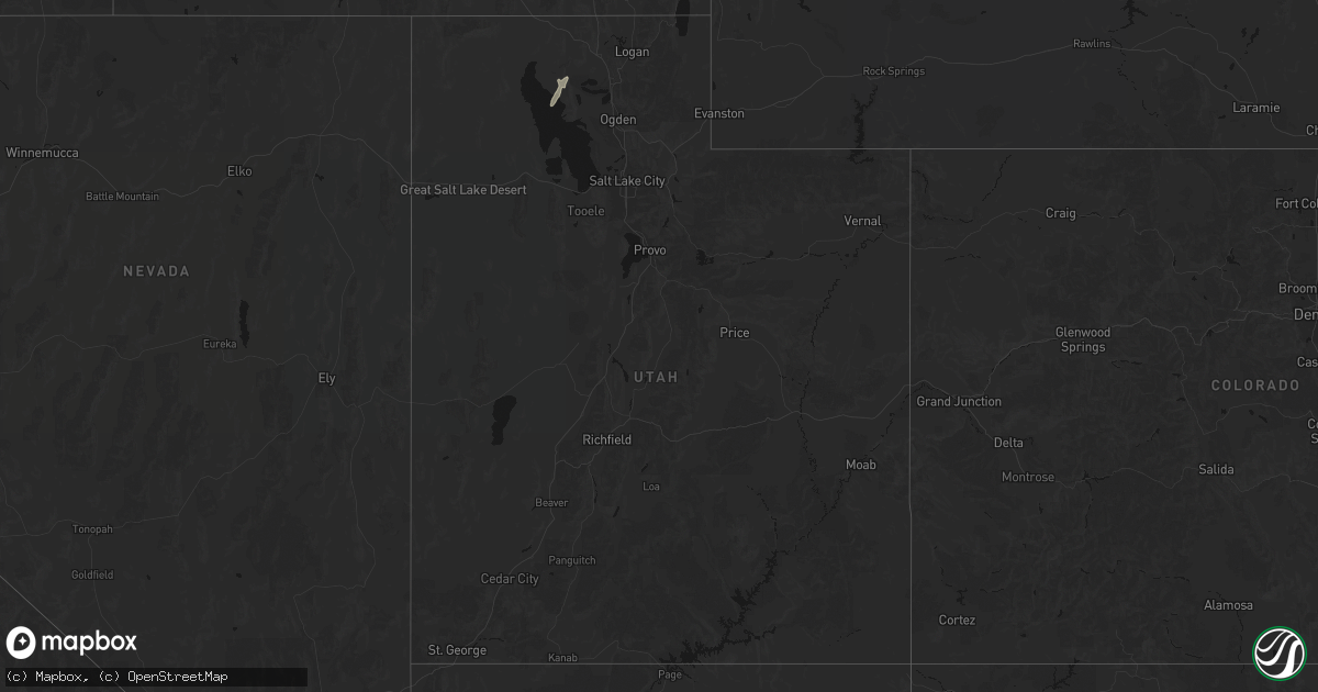 Hail map in Utah on September 18, 2026