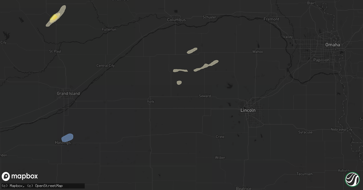 Hail map in Utica, NE on September 18, 2026