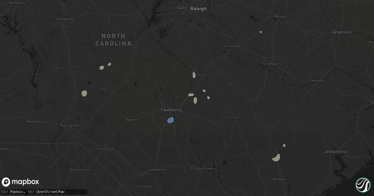 Hail map in Wade, NC on September 18, 2026