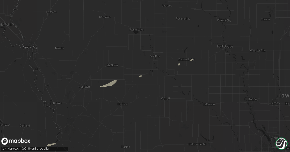 Hail map in Wall Lake, IA on September 18, 2026