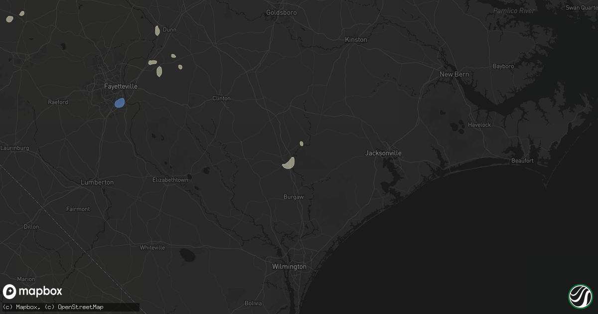 Hail map in Wallace, NC on September 18, 2026