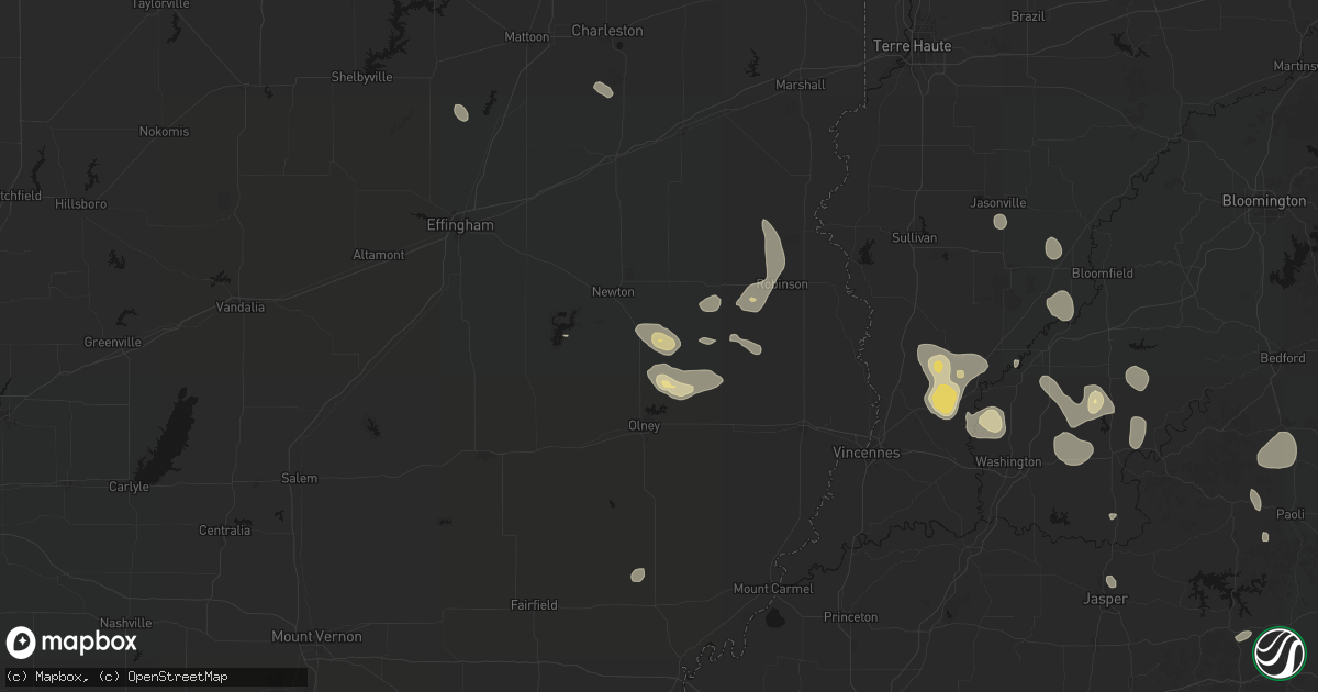 Hail map in West Liberty, IL on September 18, 2026