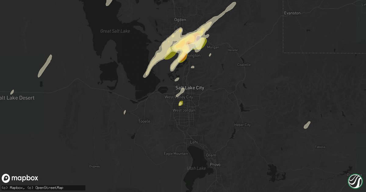 Hail map in West Valley City, UT on September 18, 2026