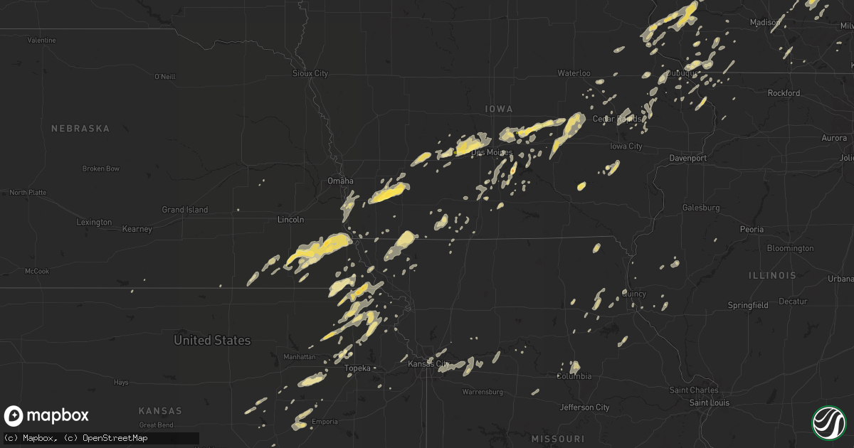 Hail map in Missouri on September 19, 2013