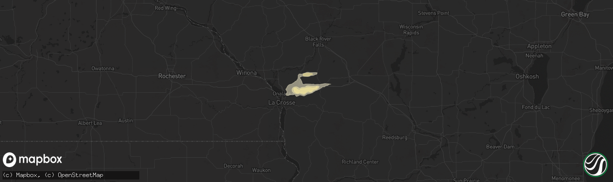 Hail map in Bangor, WI on September 19, 2014