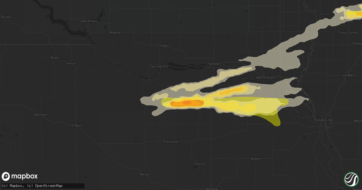 Hail map in Bloomfield, NE on September 19, 2014