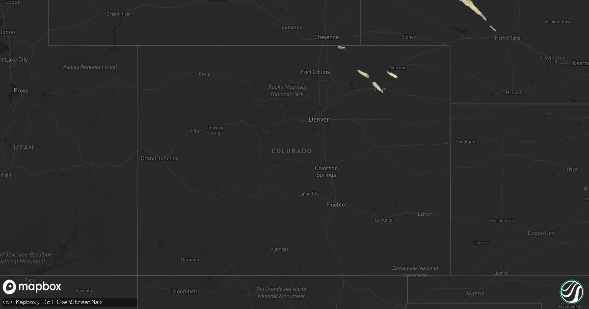 Hail map in Colorado on September 19, 2014