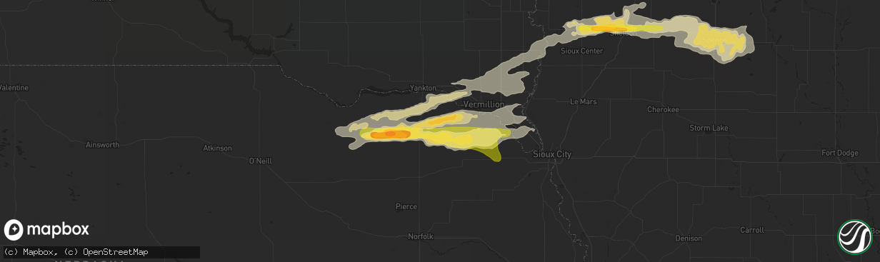 Hail map in Hartington, NE on September 19, 2014