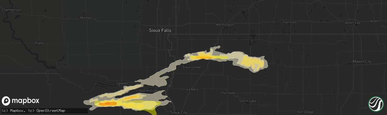 Hail map in Hull, IA on September 19, 2014