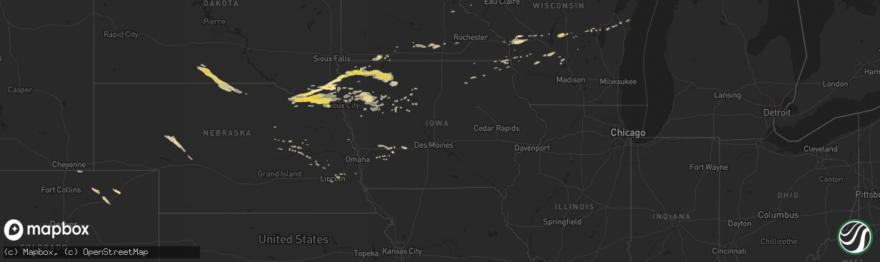 Hail map in Iowa on September 19, 2014