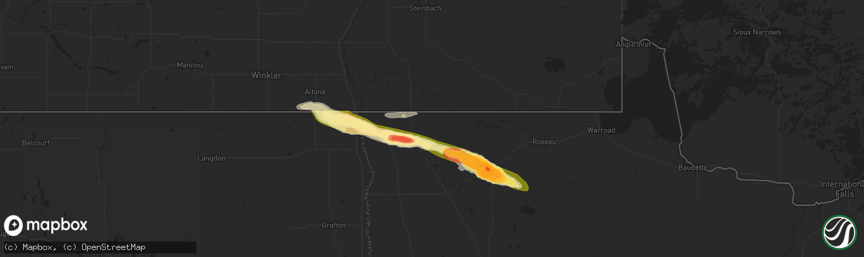 Hail map in Lancaster, MN on September 19, 2014