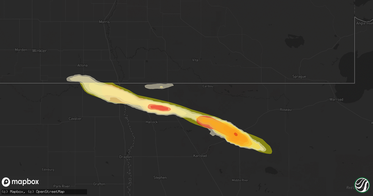Hail map in Lancaster, MN on September 19, 2014