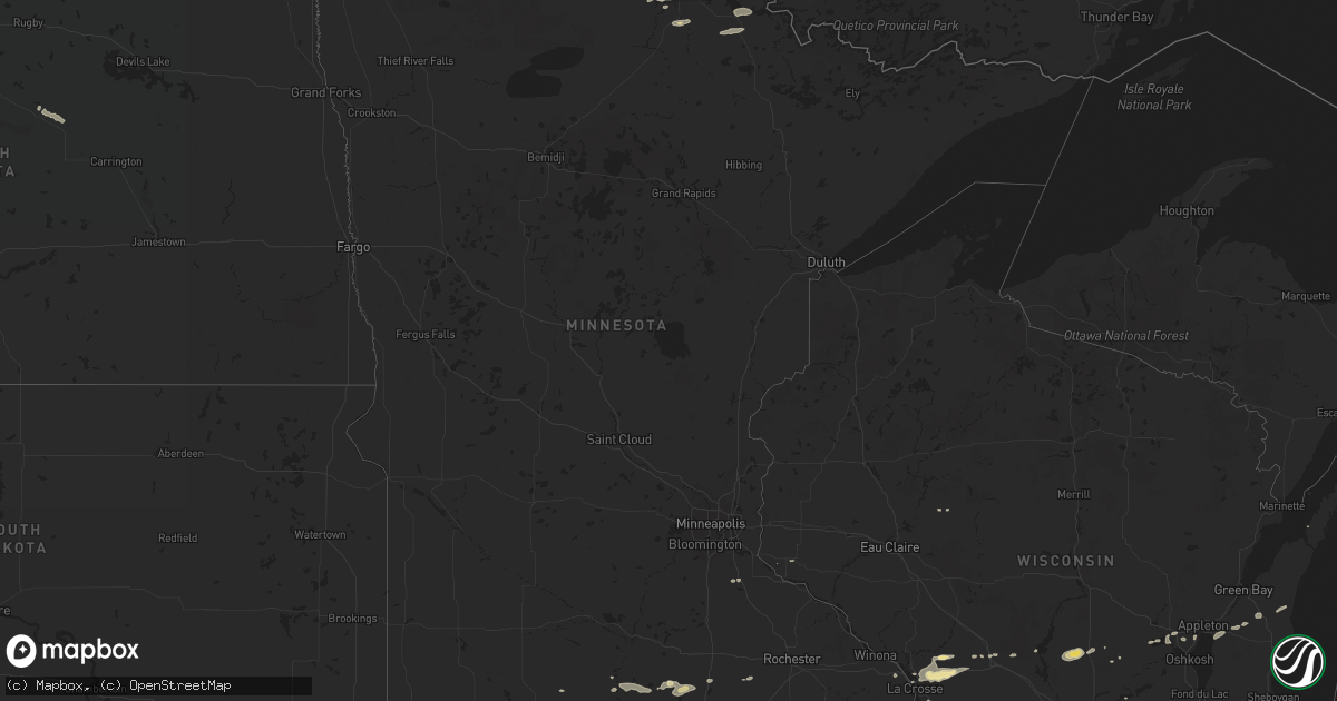 Hail map in Minnesota on September 19, 2014