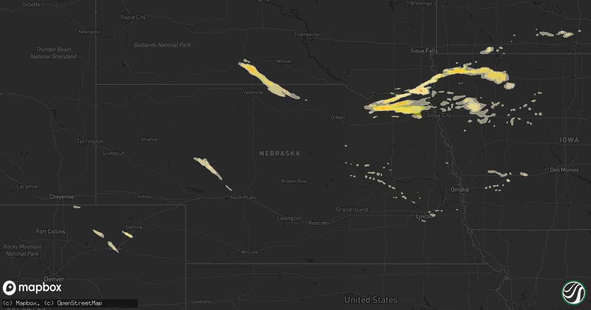 Hail map in Nebraska on September 19, 2014